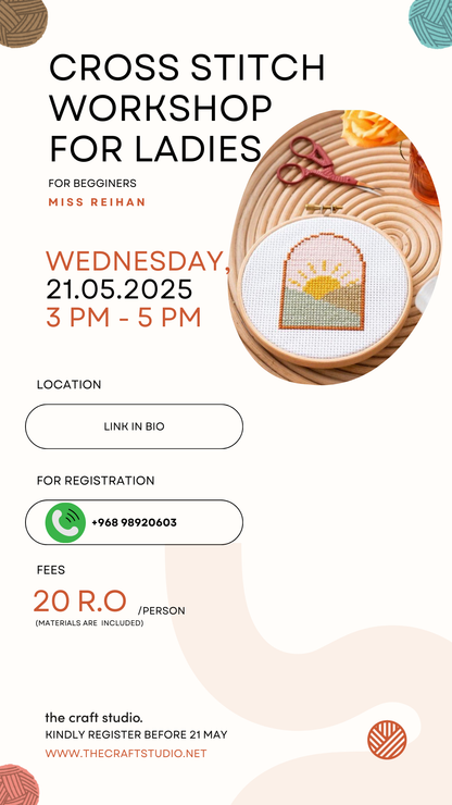 Cross Stitch Workshop for Ladies