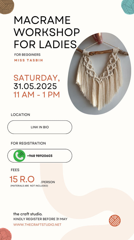 Macrame Workshop for Ladies