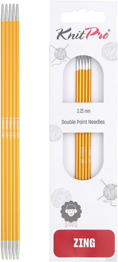 KNITPRO DOUBLE POINT KNITTING NEEDLES  ZING 15CM