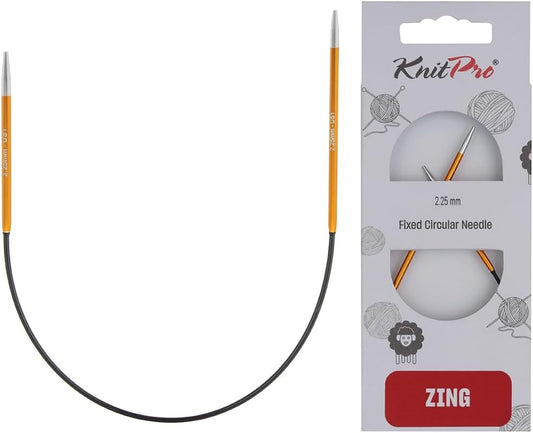 KNITPRO FIXED CIRCULAR KNITTING NEEDLES ZING 25CM.