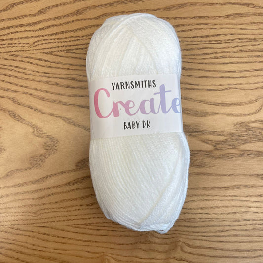 YARN SMITHS CREAT BABY WHITE DK05. 53118