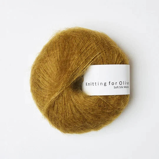 Knitting  for Olive SOFT SILK MOHAIR -Dark Mustard