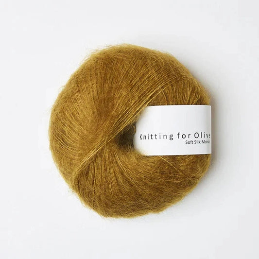 Knitting  for Olive SOFT SILK MOHAIR -Dark Mustard
